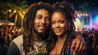 Thumbnail: Bob Marley × Rihanna 🌴 Warm Love ( Reggae Pop Fusion 2026 )