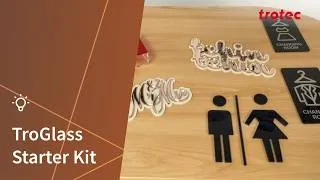 Thumbnail: First steps with TroGlass acrylics | Laser material starter kit | Trotec Materials