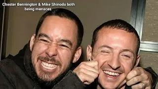 Thumbnail: Chester Bennington and Mike Shinoda from Linkin Park both being menaces