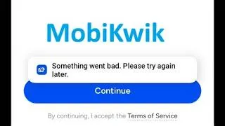 Thumbnail: How to fix Something went bad Please try again later error in Mobikwik  UPI App