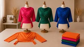 Thumbnail: This Top Is Just Fabric… Look What Happens When You Wrap It! 😍 | DIY Sewing