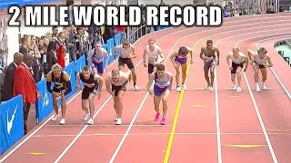 Thumbnail: Cole Hocker & Josh Kerr's 2 Mile World Record Attempt - 2026 Millrose Games