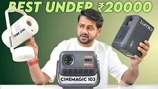 Thumbnail: XGIMI Vibe One vs MYFITSPARK CINEMAGIC 103 Air vs Lumio Arc 5 Review | Best Projector Under ₹20K