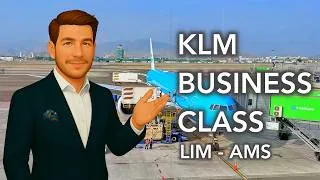 Thumbnail: KLM Business Class LIM - AMS - 4K video review of a very average Business Class experience