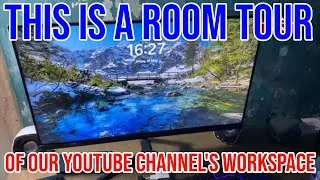 Thumbnail: NEWS: This is a room tour of our YouTube channel's workspace