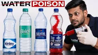 Thumbnail: 🚨 We Lab-Tested Bisleri, Aquafina, Kinley & Rail Neer — One Failed the Safety Test! 💧⚠️