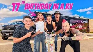 Thumbnail: Celebrating Nixon's 17th Birthday in Our RV Life | Busch Gardens, Dinner & Surprise Party!