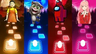 Thumbnail: Squid Game VS Talking Tom VS Among US VS Phao 2 Phut Hon - Tiles Hop EDM Rush!