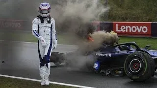 Thumbnail: Every Logan Sargeant Crash In F1