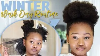 Thumbnail: WINTER WASH DAY ROUTINE FOR NATURAL HAIR: Step-by-Step Tutorial | How to avoid dry natural hair