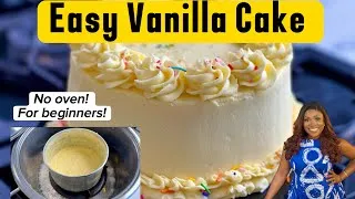Thumbnail: How to bake & decorate Vanilla Cake at home | for beginners | no oven | cake recipe 