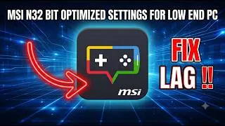 Thumbnail: best msi n32 bit optimized settings for low end pc 100% lag fix 2026👍#viral #freefire #emulator #yt