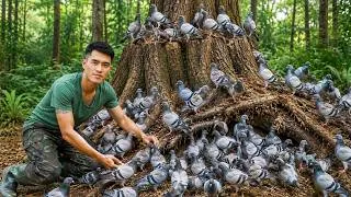 Thumbnail: Harvesting Pigeons Under a Pine Tree, DIY Building a Bird Coop! - Self Sufficient Farm Life
