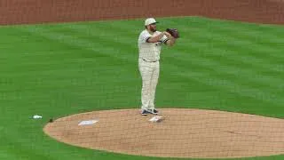 Thumbnail: Lance Lynn Throws the first pitch of the Field of Dreams game