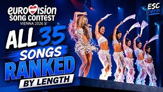 Thumbnail: Eurovision 2026 - Top 35 by Song Length