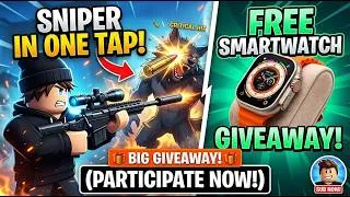 Thumbnail: Free Smartwatch Giveaway! 🎁 Playing A Sniper in One Tap Roblox #shorts