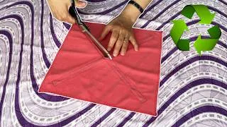 Thumbnail: Never Throw Away Your Old Scarf! ♻️ Cut a Plus for This Genius Upcycle Idea!