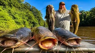 Thumbnail: Monster Flathead Catfish on Bank Poles - Catch, Clean, Cook 