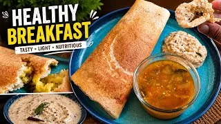 Thumbnail: Perfect Dosa with Peanut & Roasted Chana ChutneySouth Indian Style Crispy Dosa Easy Breakfast Recipe