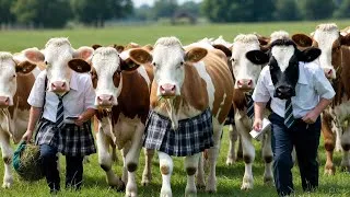 Thumbnail: "When Cows Hit the Beat – You Can't Stop Watching!"