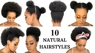 Thumbnail: 🔥10 QUICK & EASY NATURAL HAIRSTYLES on Short to Medium Length Natural Hair / NO HEAT / NO GEL/ Tupo1