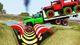 Thumbnail: Cars vs Upside Down Speed Bumps #101 | BeamNG.DRIVE