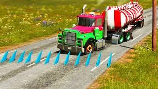 Thumbnail: Trucks vs Spikes #11 | BeamNG.DRIVE