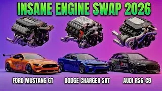 Thumbnail: #3 V8 Legends | Ultimate Engine Swap RS6 vs Hellcat vs mustang GT💥💀