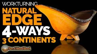 Thumbnail: Woodturning Natural Edge Bowl – 4-Way Collab