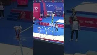 Thumbnail: Emma Malewski Uneven Bars Slow Motion European Championships Antalya
