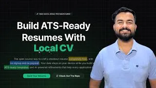 Thumbnail: I built a Free AI Resume Builder That Runs 100% Locally (No Signup, No Tracking)