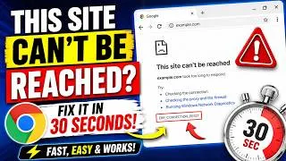 Thumbnail: This Site Can't Be Reached? Fix It in 30 Seconds! ⚡