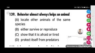 Thumbnail: Behavior almost always helps an animal.