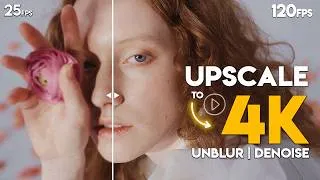 Thumbnail: How I Use AI to Upscale Video to 4K | Fast & Realistic Details Added