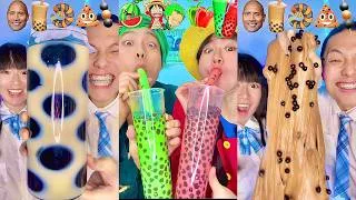 Thumbnail: Rainbow Boba Emoji Food Challenge ASMR Compilation! Bubble tea🥵 (Part17)
