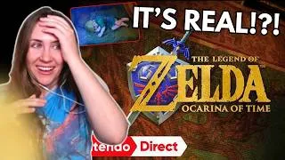 Thumbnail: THE ZELDA OCARINA OF TIME REMAKE IS REAL!!! 6.9.2026 TLoZ: OoT Remake REVEAL TRAILER REACTION