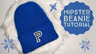 Thumbnail: HIPSTER BEANIE | knitting tutorial step by step for beginners