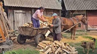 Thumbnail: This is what our difficult but happy village life looks like. Preparing for winter
