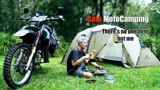 Thumbnail: Solo motocamping on the DR650 | NatureHike Solo Massif Tent | Steak dinner | DR650