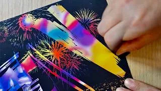 Thumbnail: ASMR Scratch Art Around World 🌆🌈