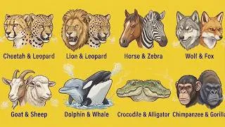 Thumbnail: Don't Get Fooled! 8 Animal Pairs That Look Identical 🐆🐺