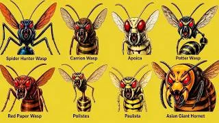 Thumbnail: 8 Most Dangerous Wasps & Hornets You Should Never Mess With! 😱 | Deadliest Stinging Insects Explaine