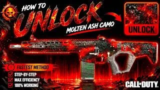 Thumbnail: HOW TO UNLOCK MOLTEN ASH CAMO FAST! | Tier 2 Cursed Pack-A-Punch Boss Reward (BO7 Zombies)