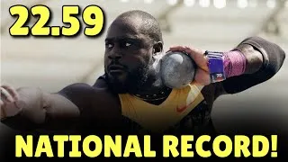 Thumbnail: Rajindra Campbell threw a NR to win the men’s shot put at the Brescia Grand Prix with 22.59m! 