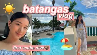 Thumbnail: batangas vlog 🌴☀️ beach resort, first scuba diving experience | 2024
