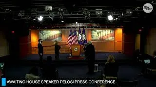 Thumbnail: Pelosi holds weekly press conference a day after mob stormed the Capitol.