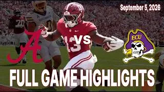 Thumbnail: Alabama Football Defeats East Carolina 48-10 in 2026 Season Opener | Full Game Highlights