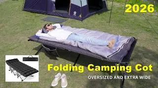 Thumbnail: 😴5 Best Folding Camping Cots for Adults (2026) | Portable Sleeping Cot | Suteck, Slsy, LOENIY