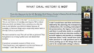 Thumbnail: Oral History Methodology for the Qualitative Researcher