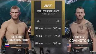 Thumbnail: Khabib Nurmagomedov vs Colby Covington - CPU vs CPU - UFC 6